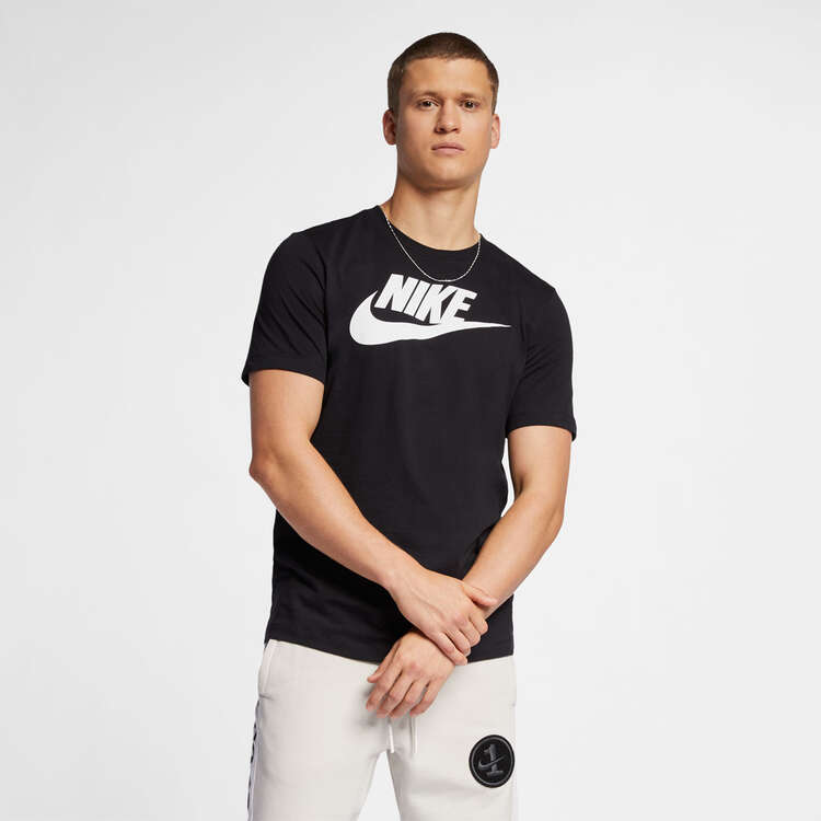 Nike Mens Sportswear Icon Futura Tee, Black, rebel_hi-res