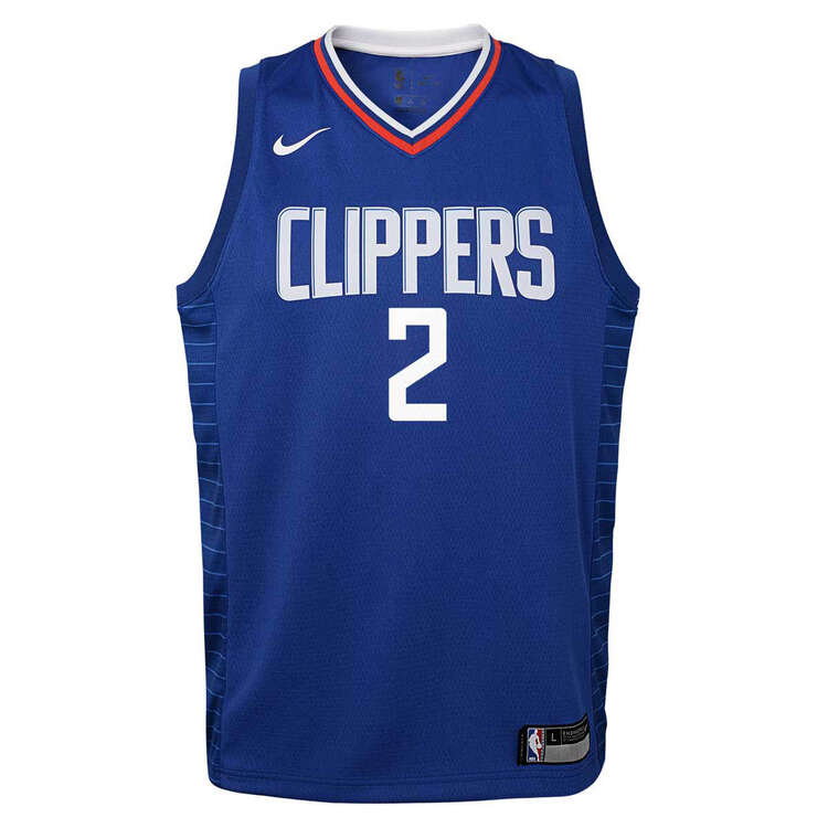 Nike Los Angeles Clippers Kawhi Leonard 2020/21 Kids Icon Swingman Jersey Blue S, Blue, rebel_hi-res
