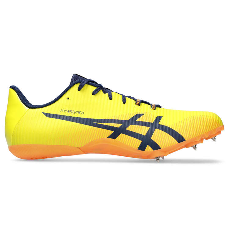 Asics Hyper Sprint 8 Track Shoes Yellow/Blue US Mens 4 / Womens 5.5, Yellow/Blue, rebel_hi-res