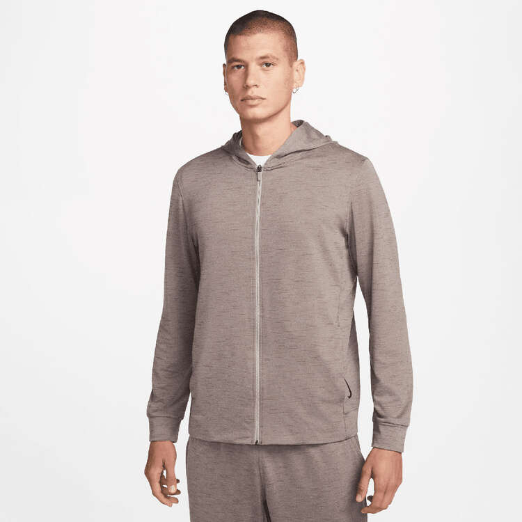 Nike Mens Dri-Fit Full Zip Yoga Jacket Grey S, Grey, rebel_hi-res