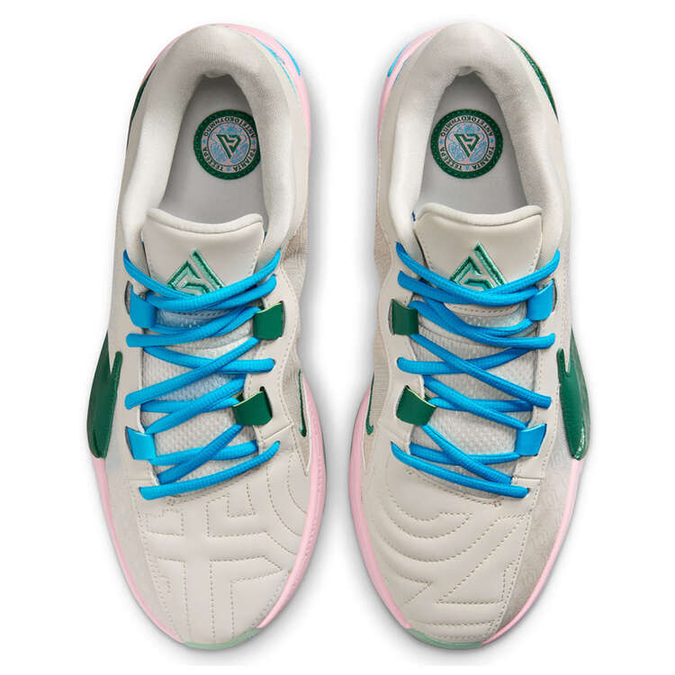 Nike Zoom Freak 5 Five The Hard Way Basketball Shoes, Tan/Green, rebel_hi-res