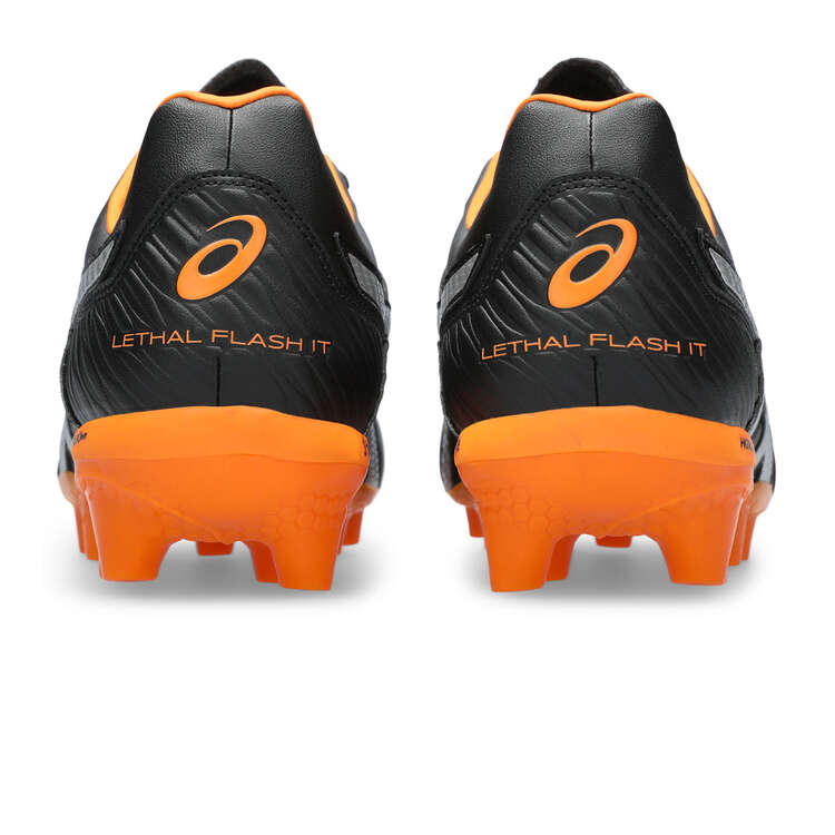 Asics Lethal Flash IT 2 Football Boots, Black/Orange, rebel_hi-res