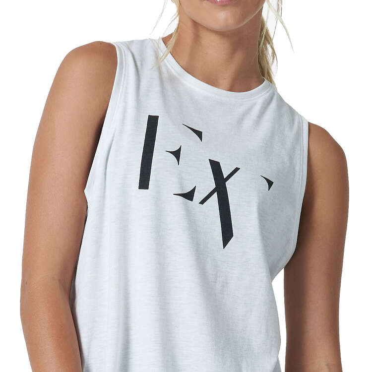 Ell/Voo Womens Taylor Muscle Tank, White, rebel_hi-res