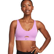 Nike Womens Indy Medium Support Padded Plunge Cutout Sports Bra, , rebel_hi-res