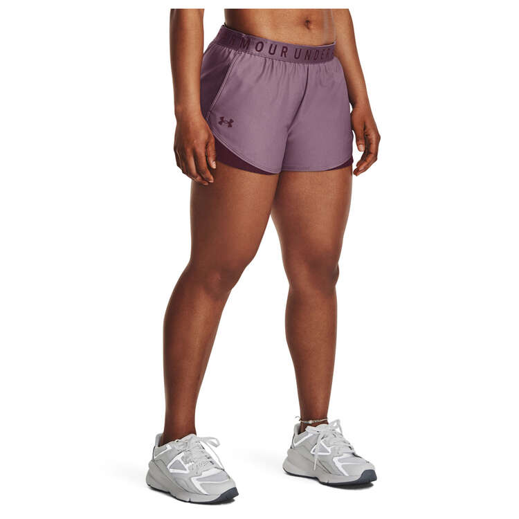 Under Armour Womens Play Up Twist 3.0 Training Shorts Purple XL