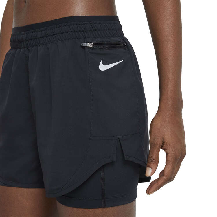 Nike Womens Tempo Luxe 2 In 1 Running Shorts Black XS, Black, rebel_hi-res