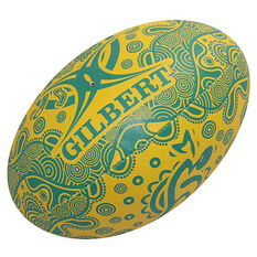 Gilbert Wallabies Indigenous Supporter Rugby Union Ball, , rebel_hi-res