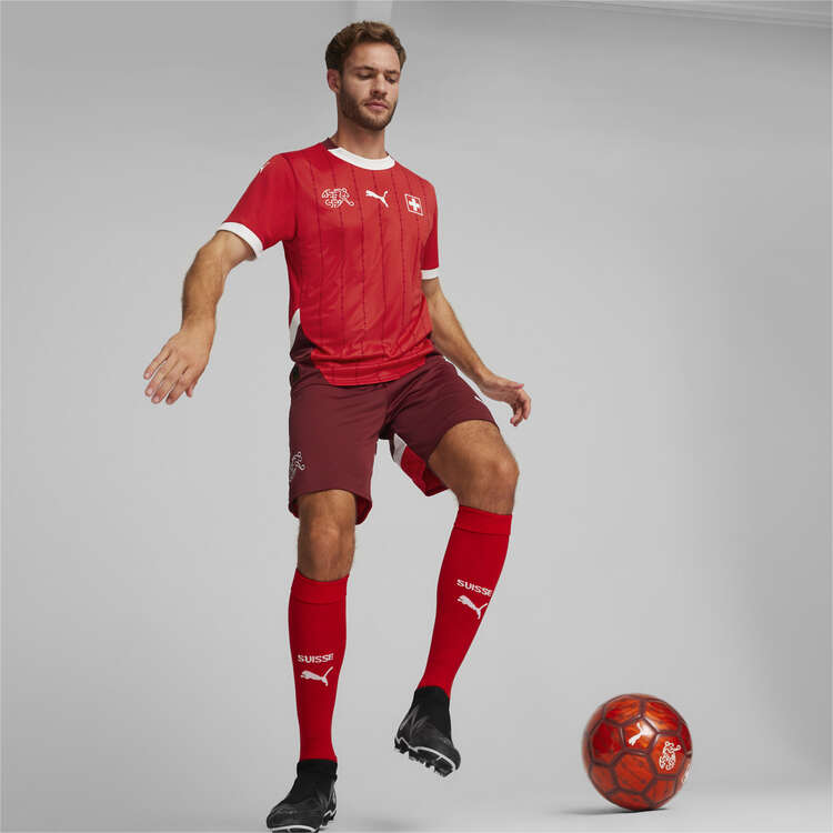 Puma Switzerland 2023/24 Home Football Jersey, Red, rebel_hi-res