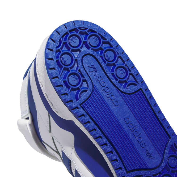 adidas Originals Forum Mid Mens Casual Shoes, White/Blue, rebel_hi-res