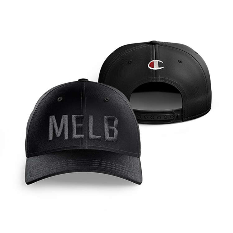 Champion Melbourne United 2023/24 Black on Black Cap, , rebel_hi-res