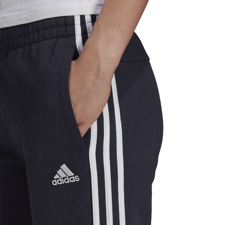 adidas Womens Essentials Fleece 3-Stripes Pants, Navy, rebel_hi-res