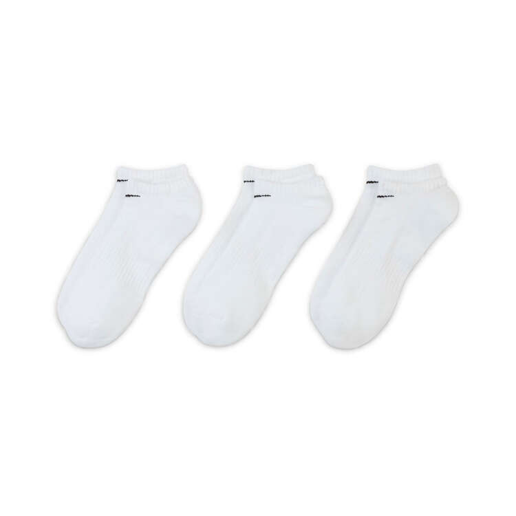 Nike Unisex Cushioned No Show 3 Pack Socks White XL - MEN 12-15, White, rebel_hi-res