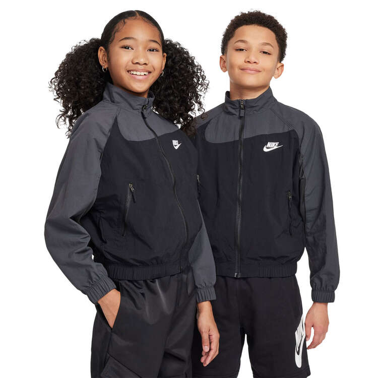 Nike Kids Sportswear Amplify Woven Jacket Black/Grey XS, Black/Grey, rebel_hi-res