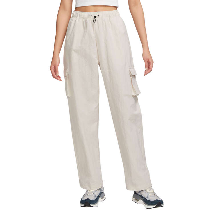 Nike Womens Sportswear Essential High-Rise Cargo Pants, White, rebel_hi-res