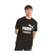 Puma Mens King Logo Tee Black XS, Black, rebel_hi-res