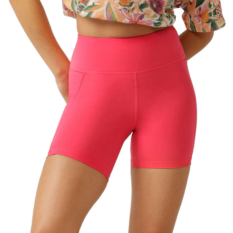 Lorna Jane Womens Three Pocket Bike Shorts, Pink, rebel_hi-res