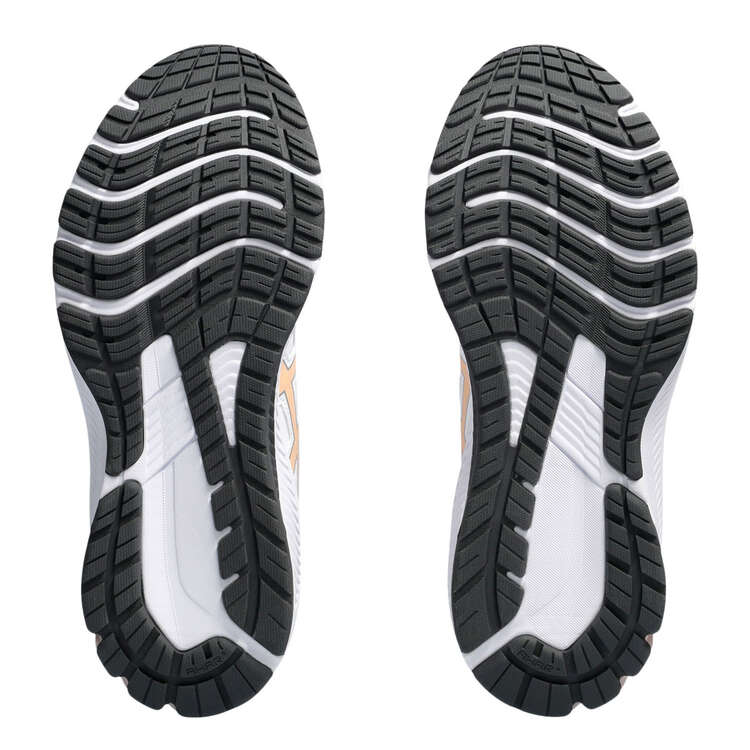 Asics GT 1000 Leather 2 D Womens Walking Shoes, White/Orange, rebel_hi-res