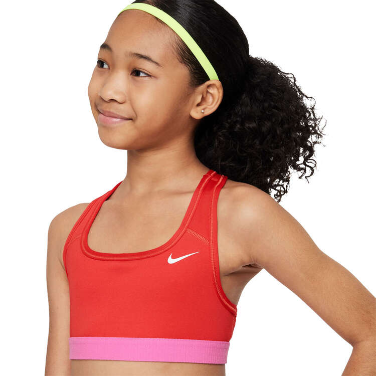 Nike Girls Swoosh Sports Bra Red/Pink XL, Red/Pink, rebel_hi-res