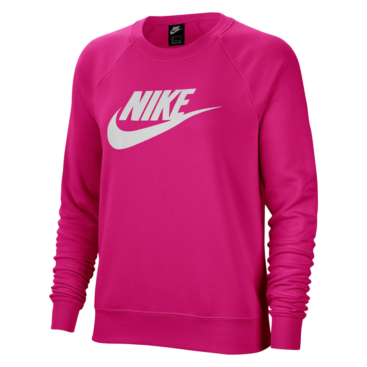nike essentials pink crew neck sweatshirt