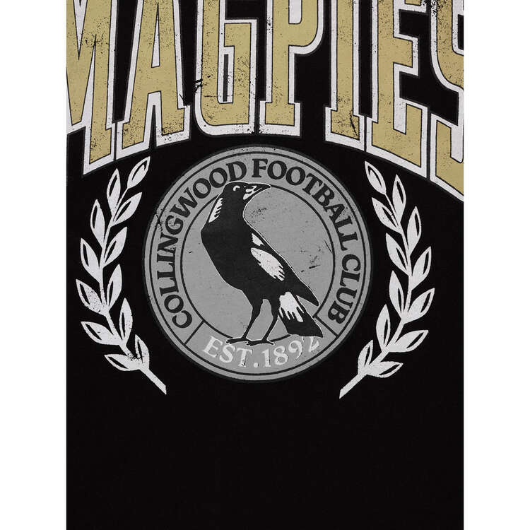 Collingwood Magpies 2024 Mens Arch Graphic Tee, Black, rebel_hi-res