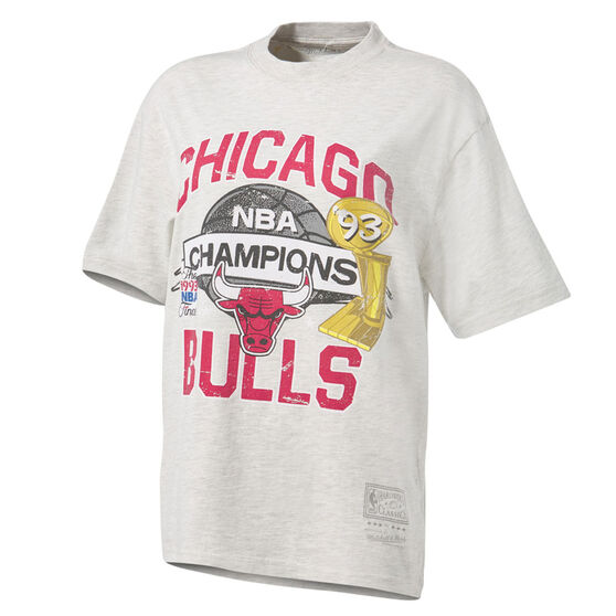 Mitchell & Ness Womens Chicago Bulls Team History Tee, Grey, rebel_hi-res