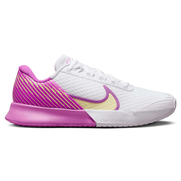 NikeCourt Air Zoom Vapor Pro 2 Womens Hard Court Tennis Shoes White/Purple US 8, White/Purple, rebel_hi-res