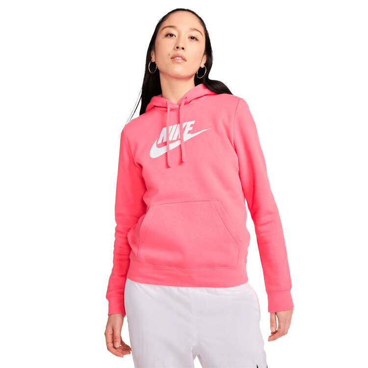 Nike Womens Sportswear Club Fleece Pullover Hoodie, Pink, rebel_hi-res