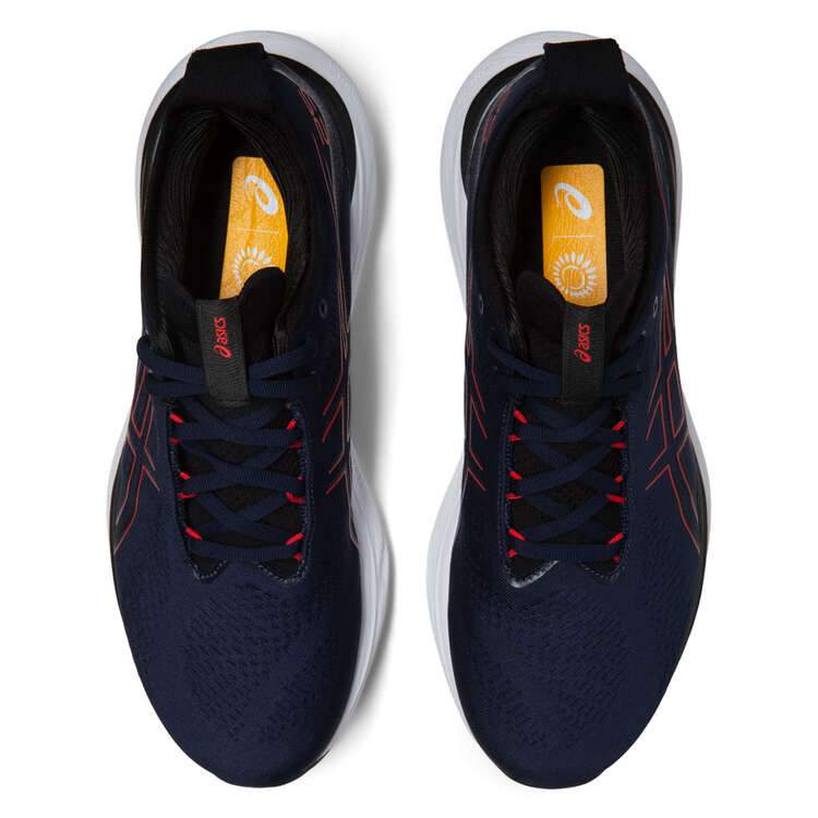 Asics GEL Nimbus 25 Mens Running Shoes, Navy/Yellow, rebel_hi-res