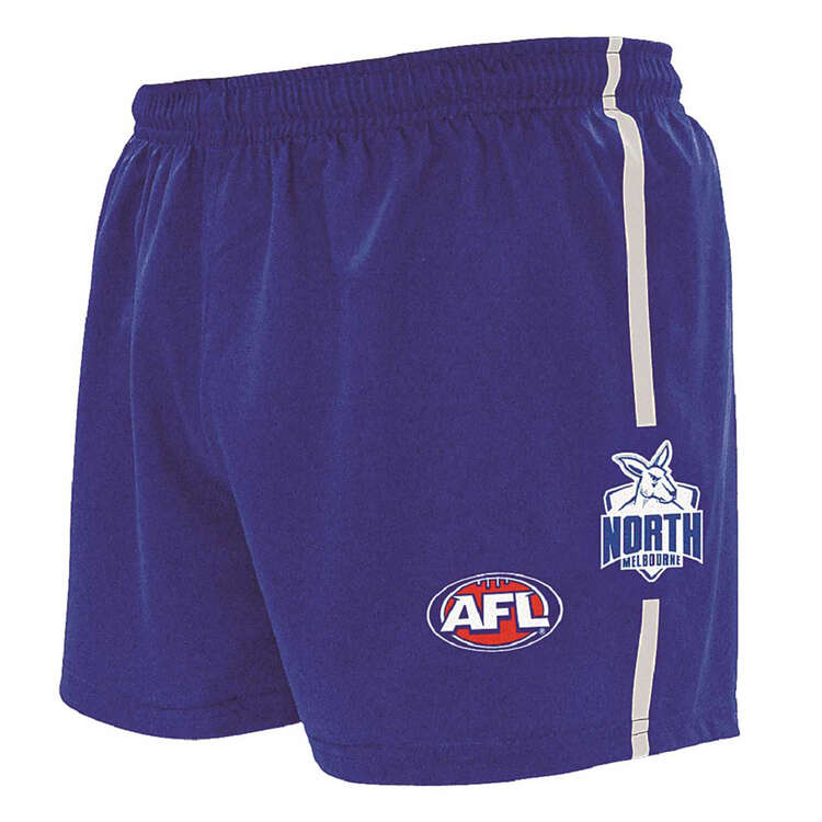 North Melbourne Kangaroos Kids Home Supporter Shorts Blue 4, Blue, rebel_hi-res