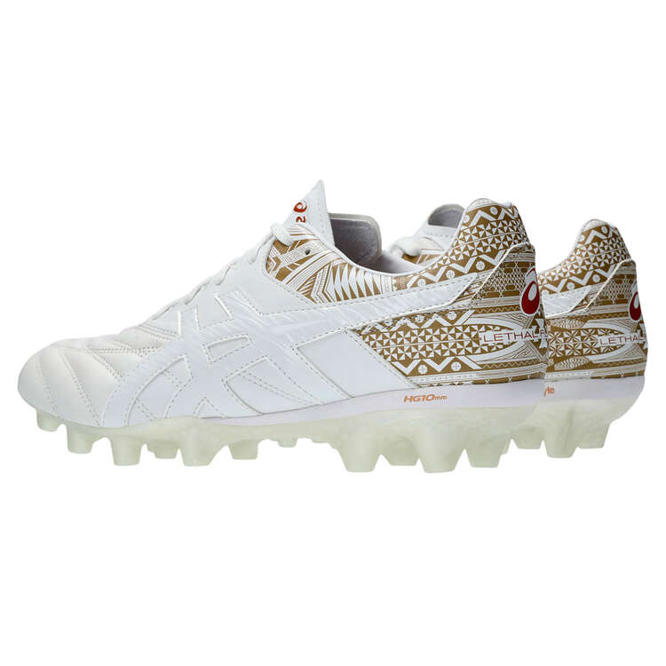 Asics Lethal Flash IT 2 Voyager Football Boots, White/Clay, rebel_hi-res