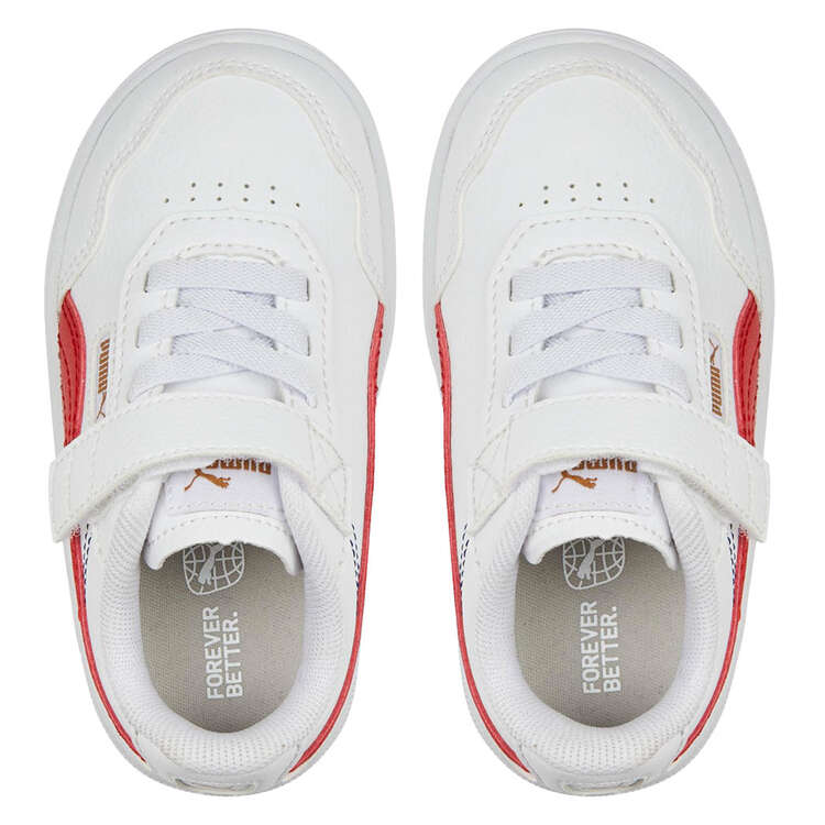 Puma Court Ultra Toddlers Shoes, White/Red, rebel_hi-res