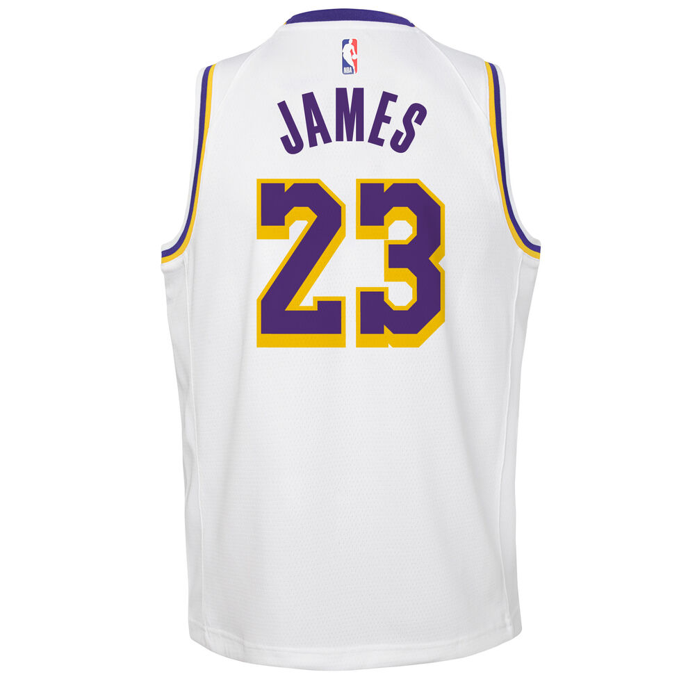 Nike Los Angeles Lakers LeBron James Association 2019 Kids Swingman ...