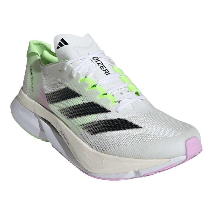 adidas Adizero Boston 12 Mens Running Shoes, Green/Purple, rebel_hi-res