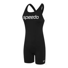 Speedo Womens Endurance+ Leaderback Legsuit, Black, rebel_hi-res