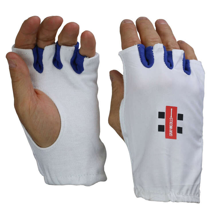 Gray Nicolls Fingerless Batting Glove Inners White Junior, White, rebel_hi-res