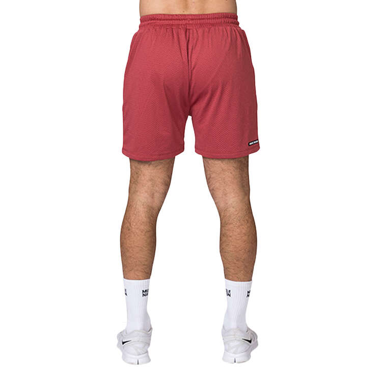 Muscle Nation Mens Lay Up 5 Inch Shorts, Red, rebel_hi-res