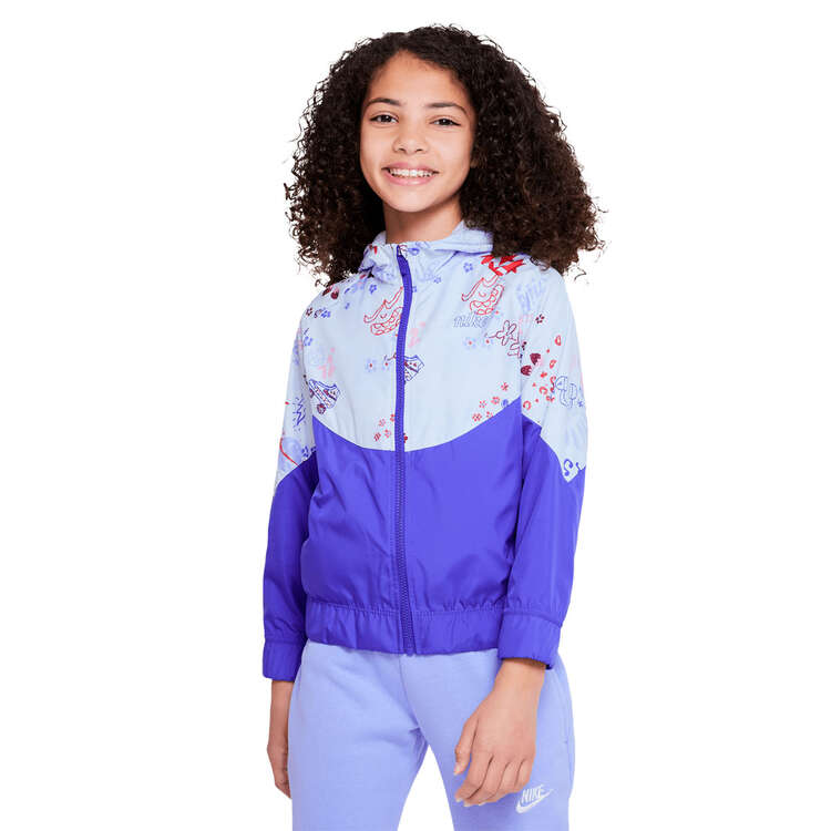 Nike Girls Sportswear Icon Clash Windrunner Jacket Blue S, Blue, rebel_hi-res