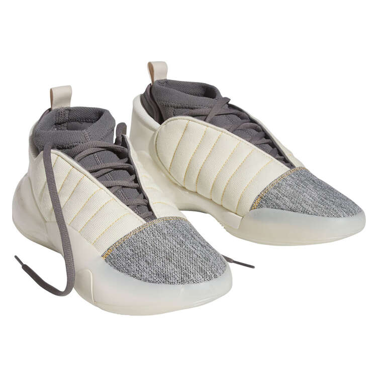 Harden Volume 7 Denim Basketball Shoes, White/Grey, rebel_hi-res