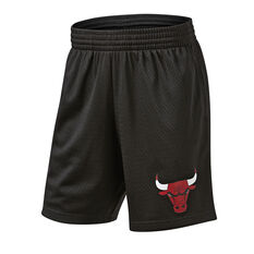 Chicago Bulls Mens Mesh Court Shorts Black S, Black, rebel_hi-res