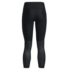 Under Armour Womens HeatGear No-Slip Waistband Graphic Ankle Tights Black XS, Black, rebel_hi-res