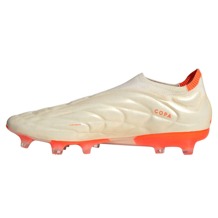 adidas Copa Pure + Football Boots, White/Orange, rebel_hi-res