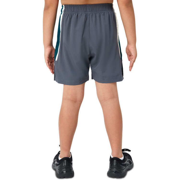 Wallabies 2023 Kids Gym Shorts, Grey, rebel_hi-res