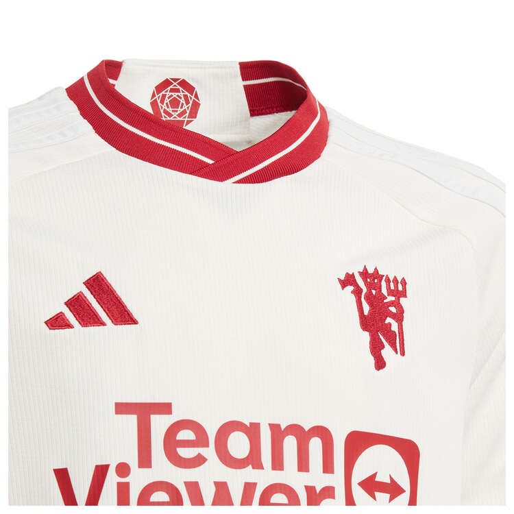 adidas Youth Manchester United 2023/24 Replica 3rd Football Jersey White 10, White, rebel_hi-res