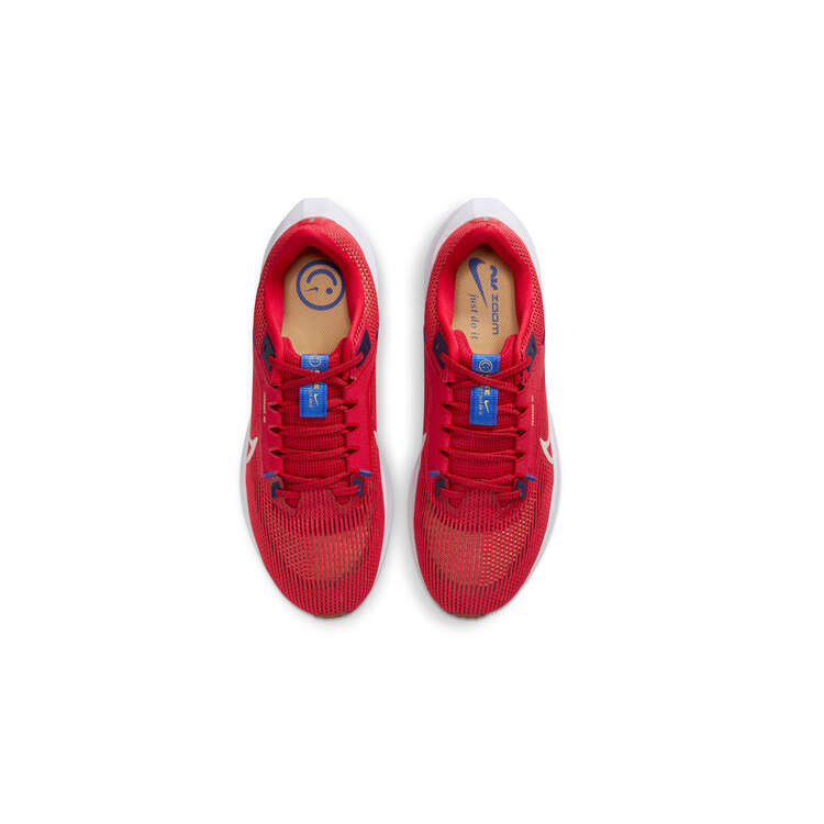 Nike Air Zoom Pegasus 40 Mens Running Shoes, Red/White, rebel_hi-res