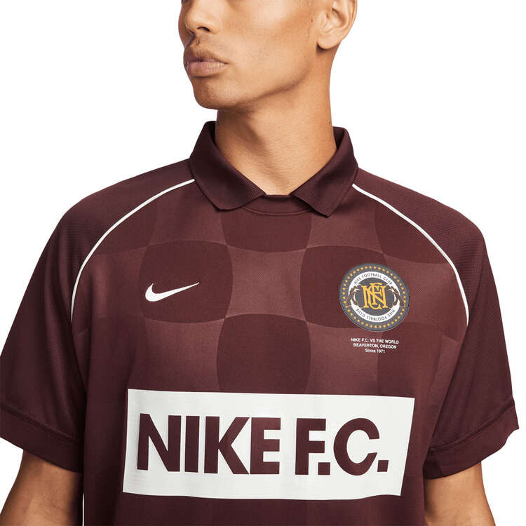 Nike FC Mens Dri-FIT Football Jersey, Burgandy/White, rebel_hi-res