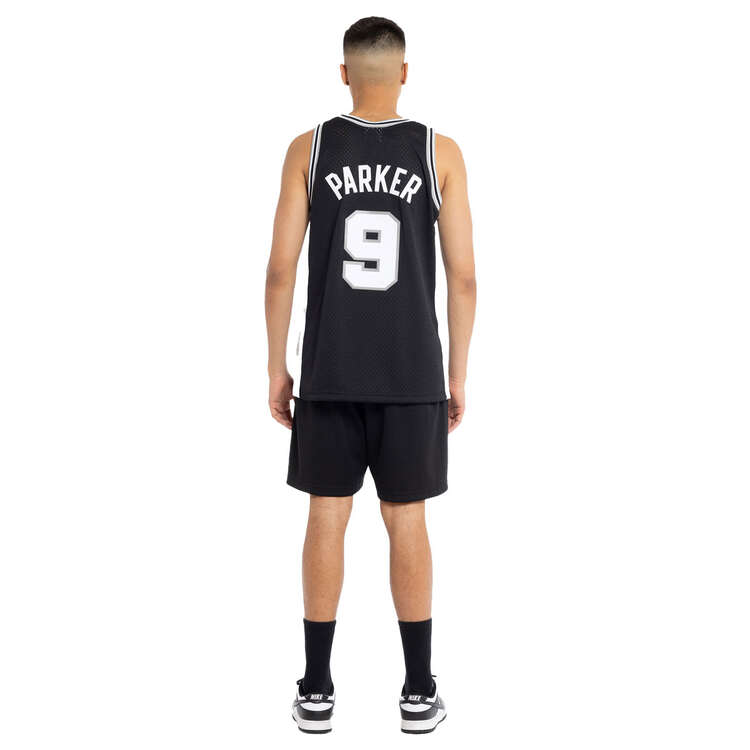 San Antonio Spurs Tony Parker 2001/02 Mens Basketball Swingman Jersey Black S, Black, rebel_hi-res