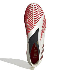 adidas Predator Edge + Football Boots, White/Red, rebel_hi-res