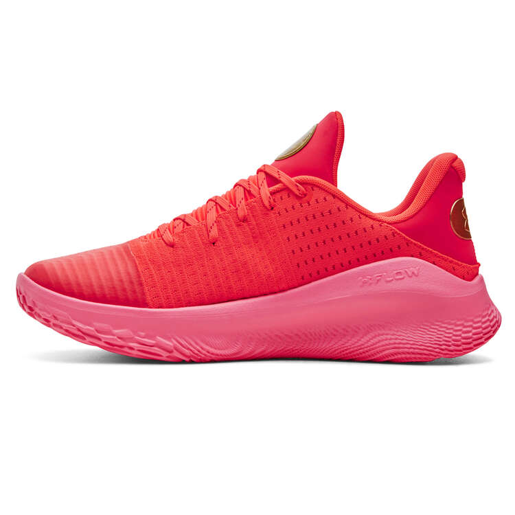 Under Armour Curry 4 Low Flotro Flooded Basketball Shoes Red US Mens 9 / Womens 10.5, Red, rebel_hi-res