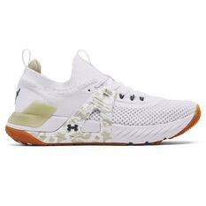 Under Armour Project Rock 4 Camo Mens Training Shoes White US 7, White, rebel_hi-res