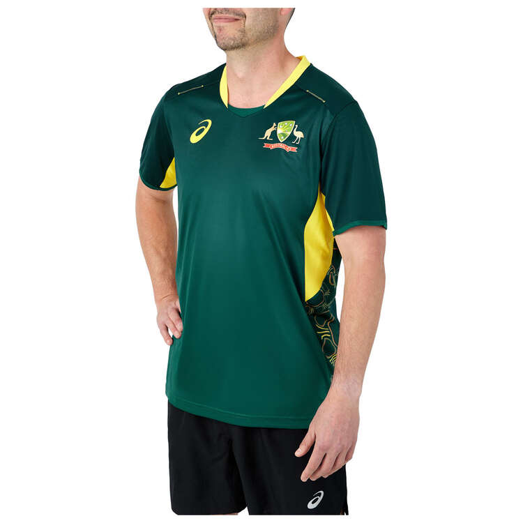 Cricket Australia Mens 2023/24 Replica T20 Shirt Green S, Green, rebel_hi-res